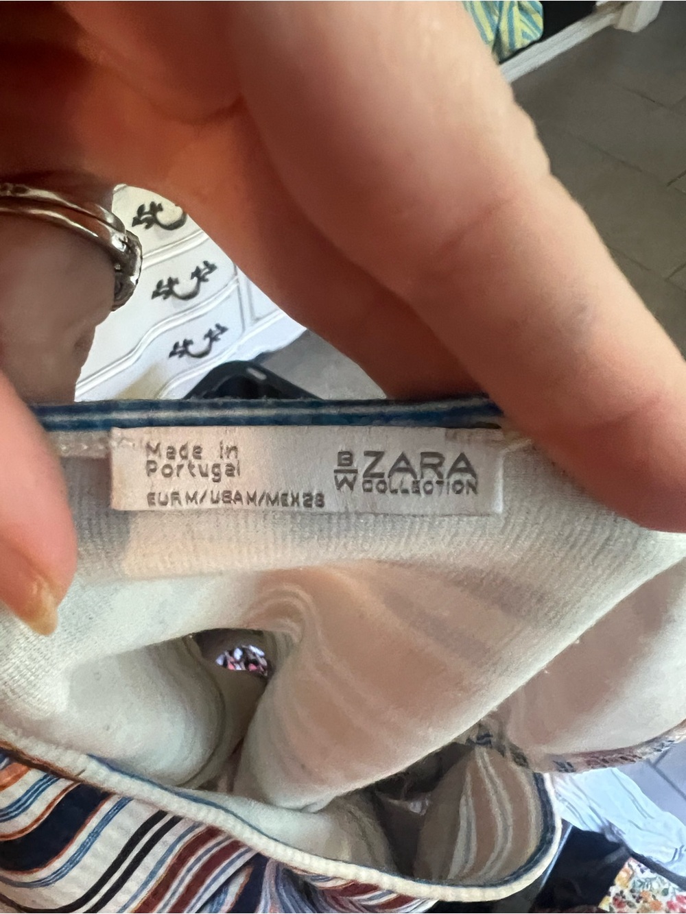 Zara RARE | B | W Collection Striped Ruffle Tank Top Drape Front - Picture 7 of 11